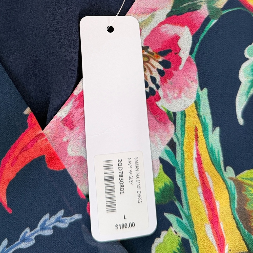 Soft Surroundings Samantha Maxi Floral Faux Wrap Dress size Large NWT - Picture 8 of 9
